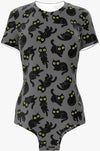 BunnyAF Black Cat Onesie Romper Bodysuit Pyjamas